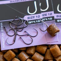 Matrix X9 Carp Wide Gape Barbless Eyed Hooks